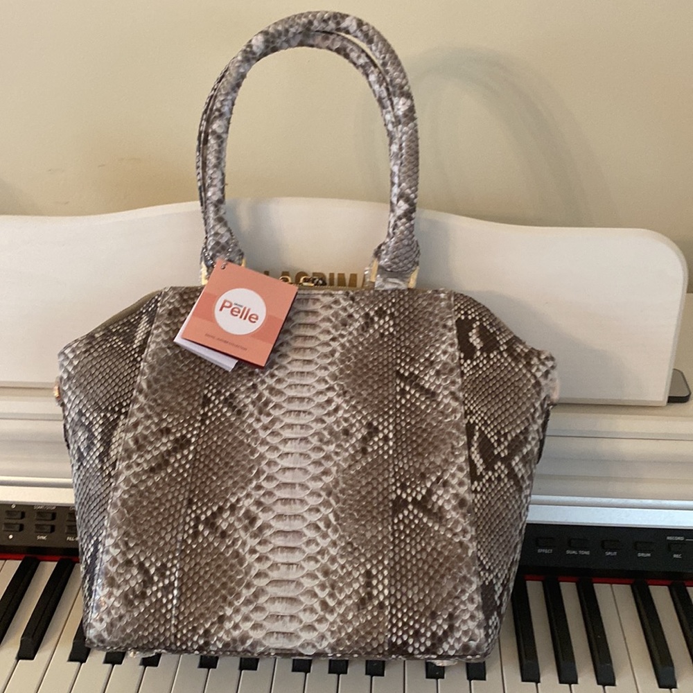 Grand Pelle Handcrafted 100% Python Leather Natural Color - Picture 2 of 9